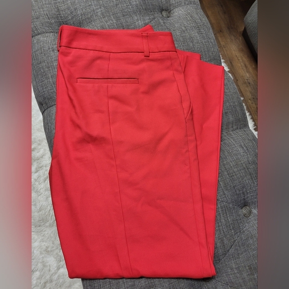Express Womens Columnist Ankle Pants Size 10 Dark Coral - Picture 3 of 6